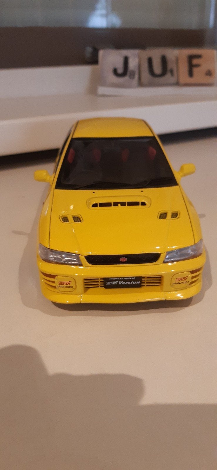 Subaru impreza type r sti autoart 1:18, Hobby en Vrije tijd, Modelauto's | 1:18, Ophalen of Verzenden, Zo goed als nieuw, Autoart