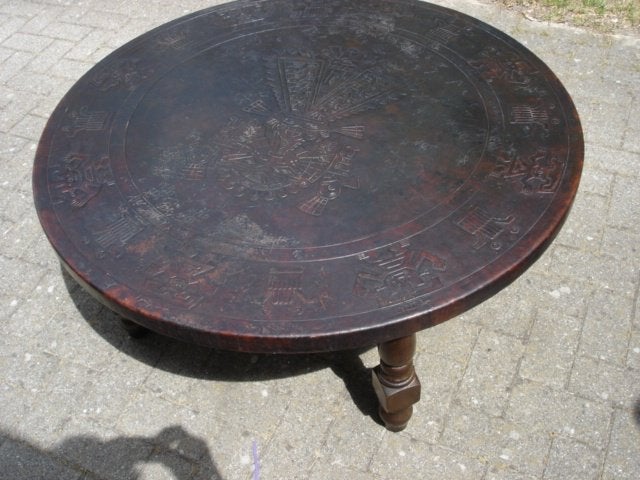 Vintage salontafel design Angel Pazmino, Ophalen, Gebruikt, 50 tot 100 cm, Rond
