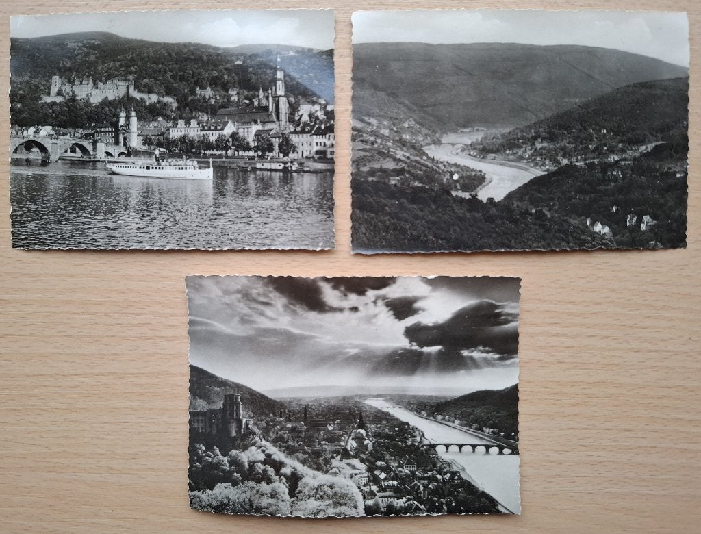 Oude Foto's Heidelberg uit 1953, Verzenden, 1940 tot 1960, Ongelopen, Duitsland