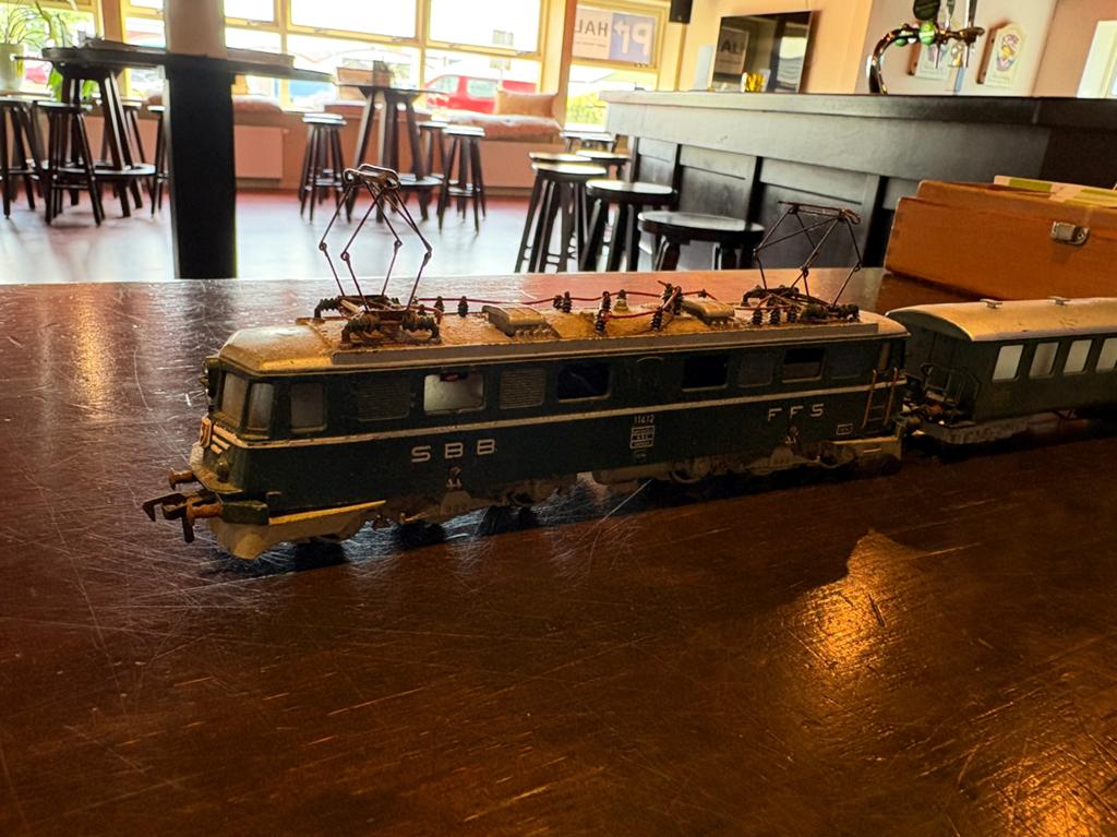 SBB modeltrein met wagon, Ophalen of Verzenden, Gelijkstroom, Wagon