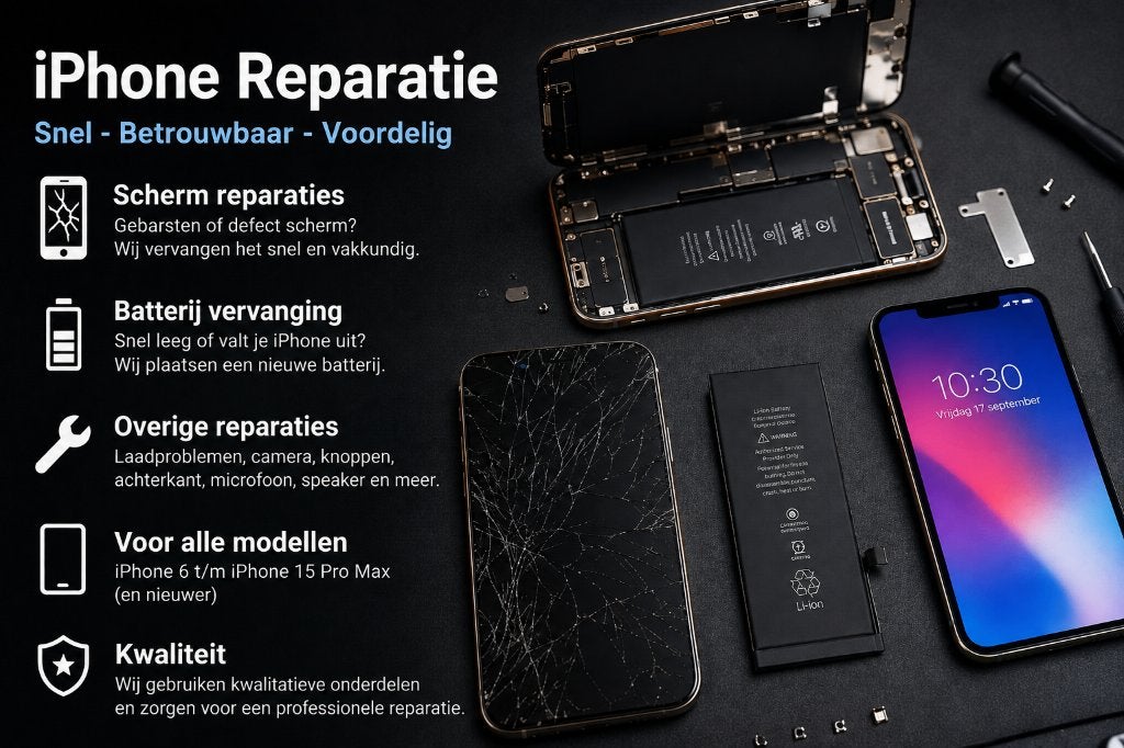 iPhone reparatie | Scherm, batterij en meer | Alle modellen, Overige merken, IPhone SE (2022), Overige typen, Nieuw