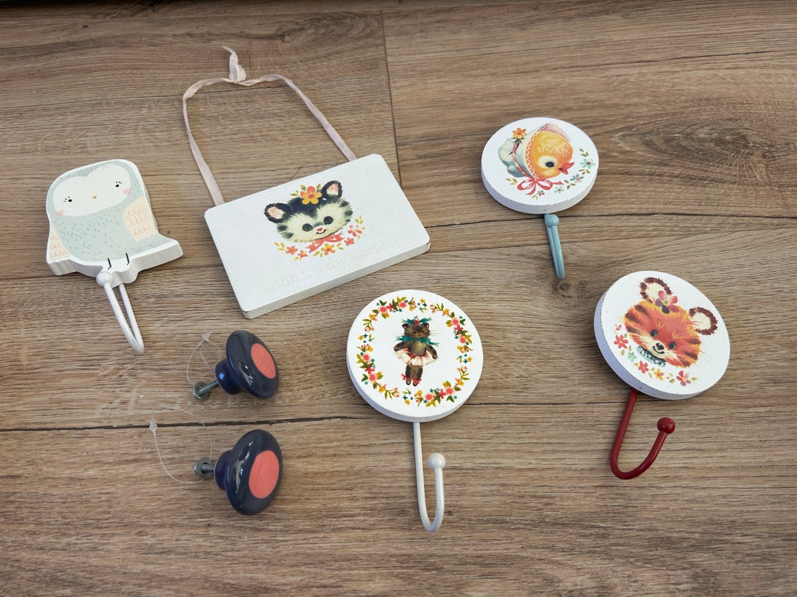Muurhaken kastknopjes kinderkamer decoratie kapstok meisje, Verzamelen, Ophalen of Verzenden, Nieuw