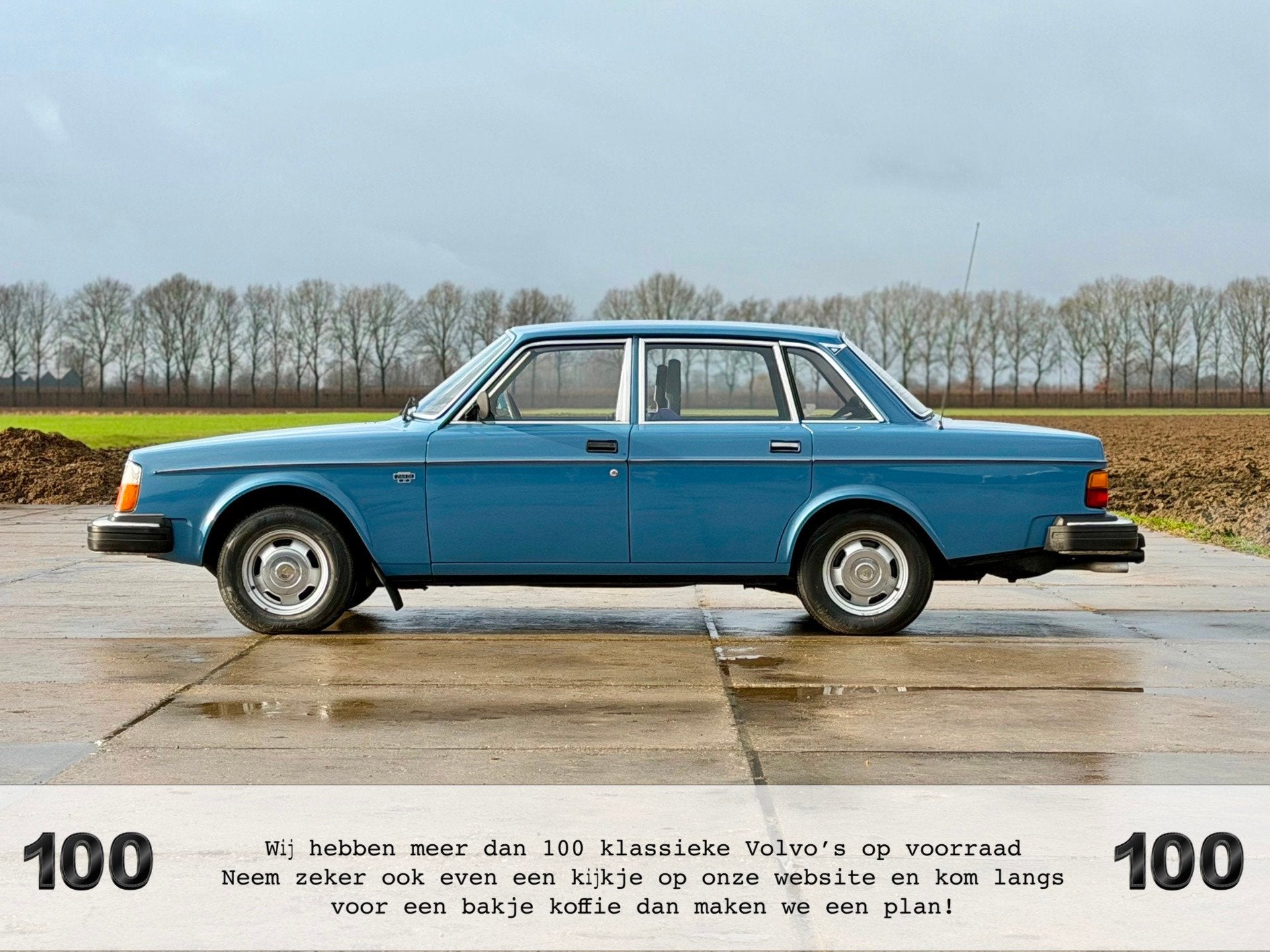 Volvo 244 DL, Auto's, Gebruikt, Overige modellen, Blauw, Origineel Nederlands