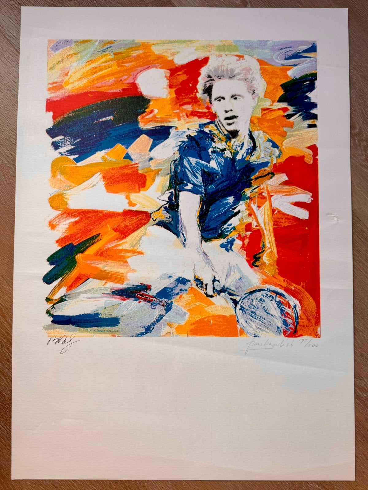 Gesigneerde Zeefdruk Tennisser Boris Becker door Frank Gude, Zeefdruk, Sport, Ophalen of Verzenden, Gelimiteerde oplage