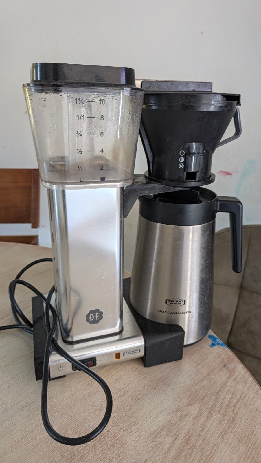 Moccamaster Koffiezetapparaat met Thermoskan, Witgoed en Apparatuur, Ophalen, Gebruikt, 10 kopjes of meer, Koffiemachine