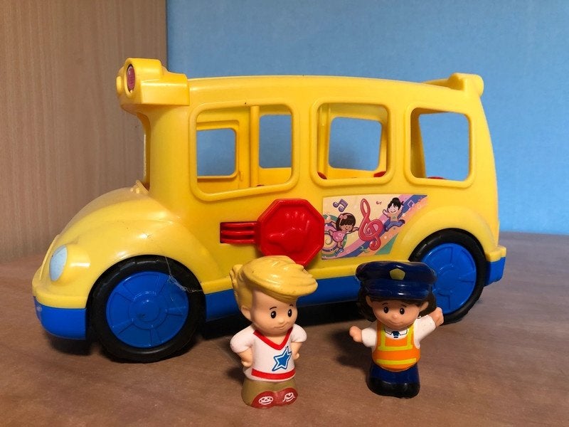 Little People schoolbus, Kinderen en Baby's, Speelgoed | Fisher-Price, Ophalen of Verzenden, Zo goed als nieuw, Speelset, Met geluid