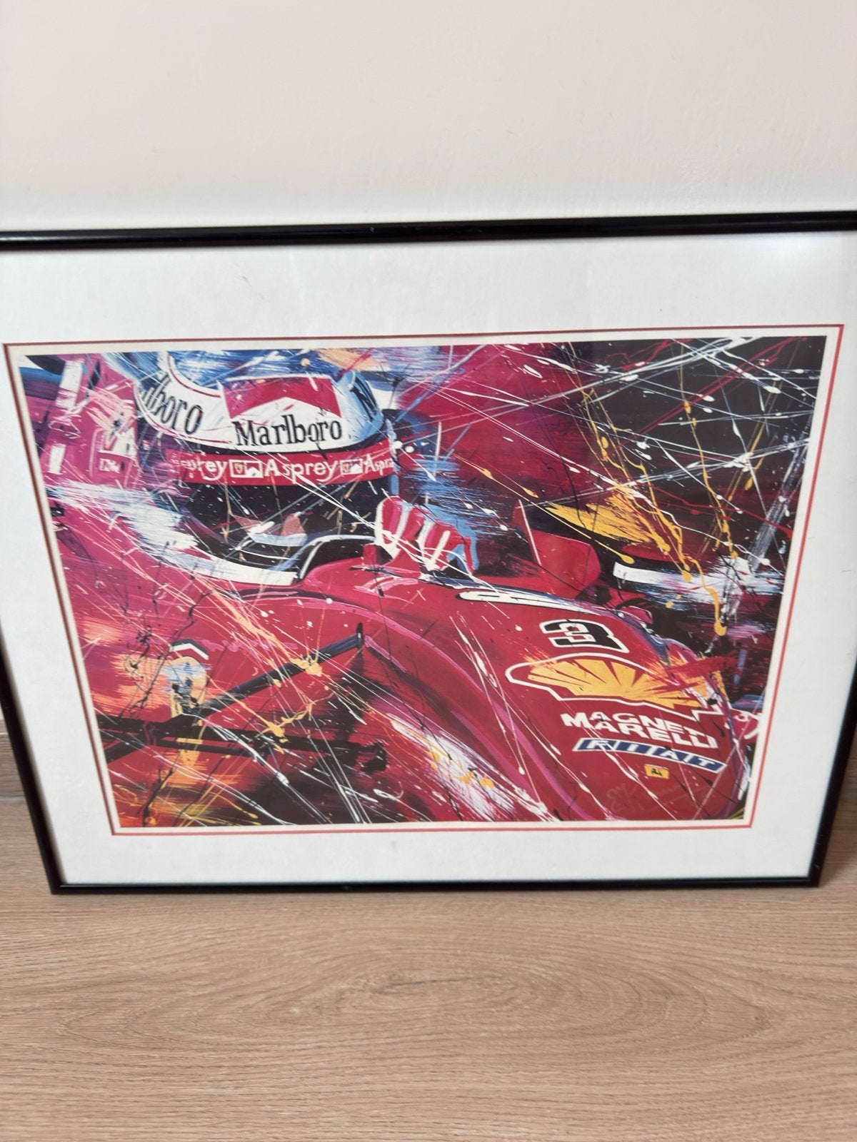 Schilderij Eric Jan Kremer - Formule 1 Kunst, Antiek en Kunst, Voertuigen, Papier/karton, Ophalen of Verzenden, Ingelijst