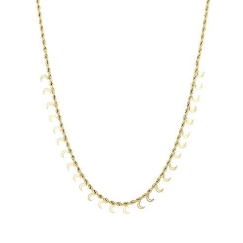 Goudkleurige Stainless Steel Ketting met Maanbedels, Overige materialen, Info@medase.nl, Medase, Nieuw