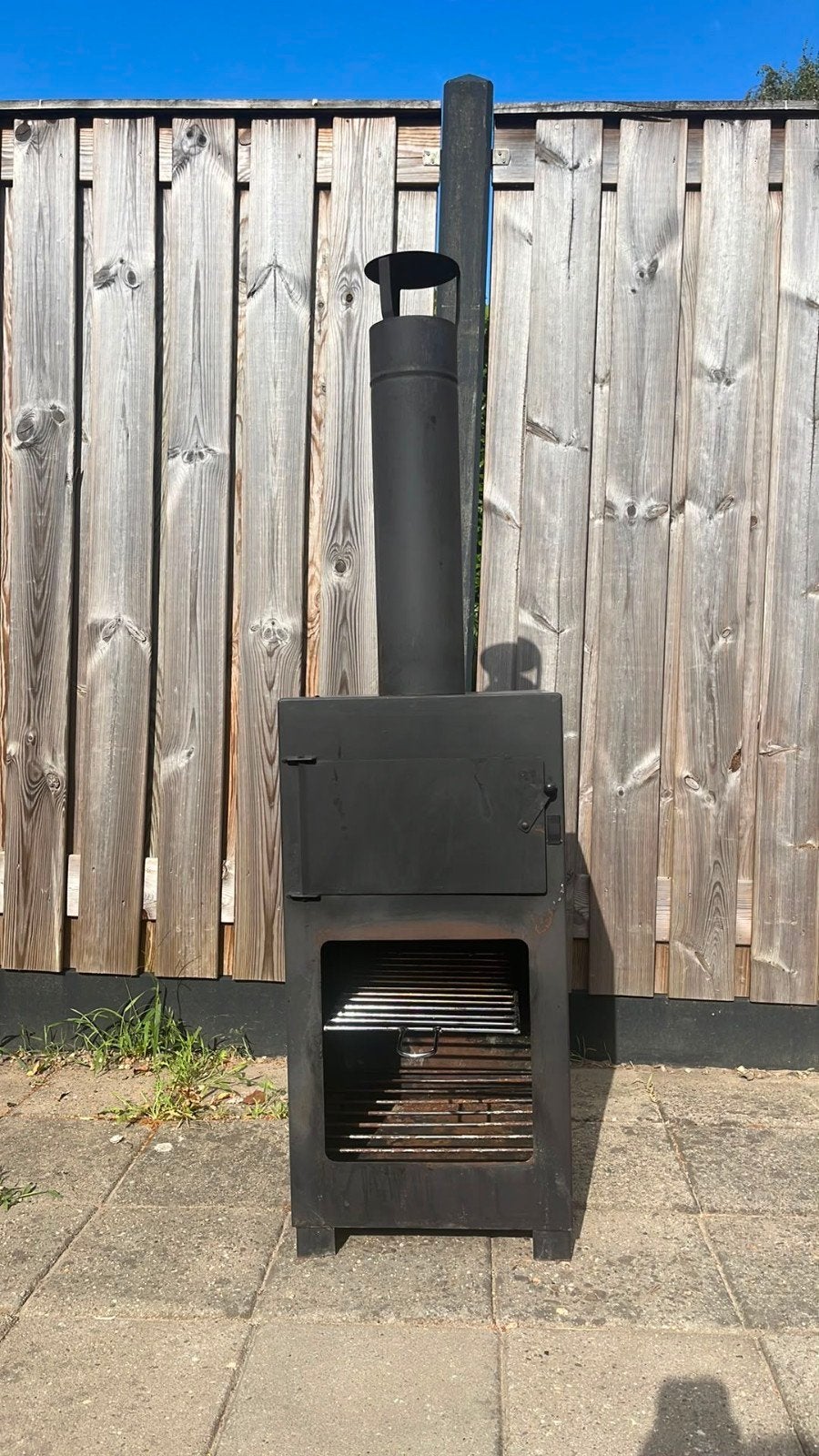 Nieuwe Buitenkachel + Pizzaoven (Lichte roest), Tuin en Terras, Vuurkorven, Ophalen, Nieuw