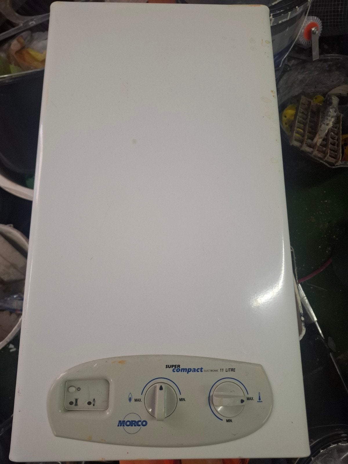 Morco Super Compact Elektronische Geiser 11 Liter, Ophalen, Gebruikt, Aardgas, Geiser