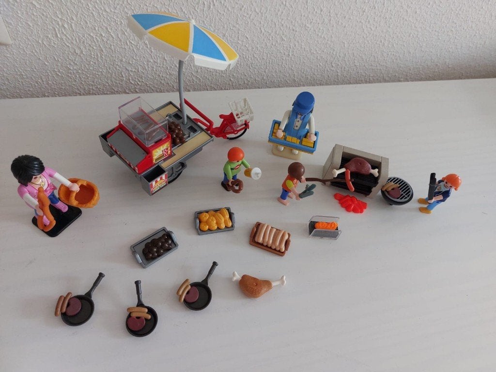 Playmobil barbecue incl. kar en div. poppetjes, Ophalen of Verzenden, Zo goed als nieuw