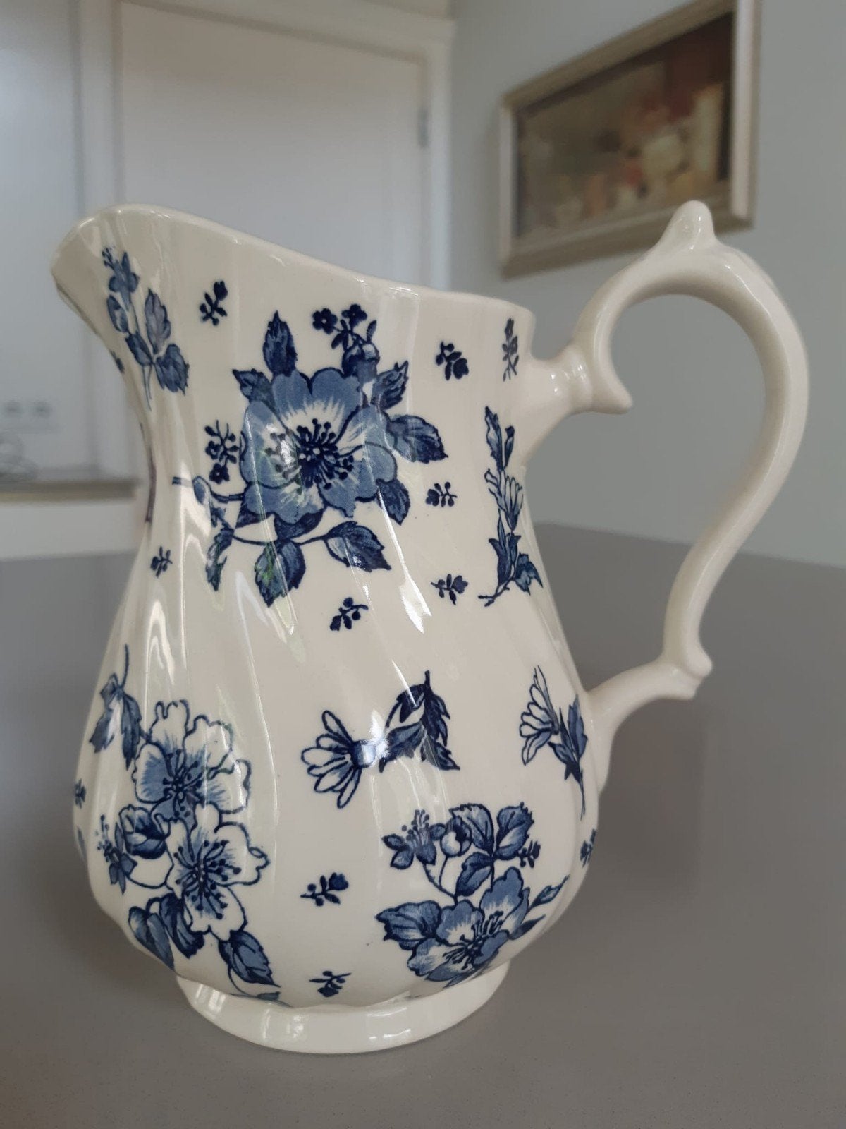 Engelse Kan Myott Meakin blauw gebloemd, Overige typen, Ophalen of Verzenden, Zo goed als nieuw, Overige stijlen