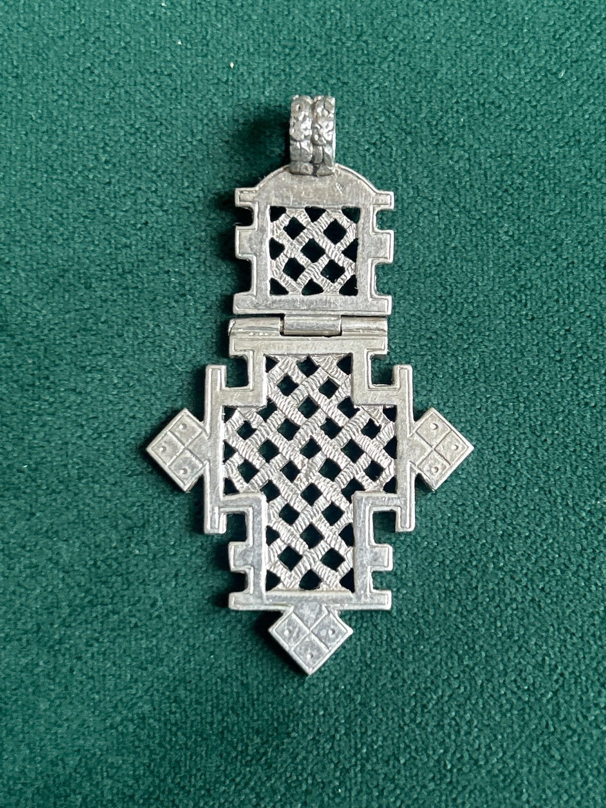 Handgemaakt 830 Zilveren Kruis Hanger - 12,52 gram, Sieraden, Tassen en Uiterlijk, Kettinghangers, Ophalen of Verzenden, Gebruikt