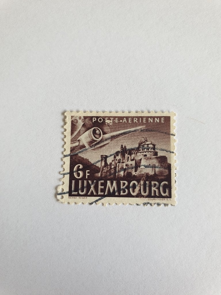 2659 luxemburg luchtpost kasteel vianden 1946 6f, Verzenden, Luxemburg