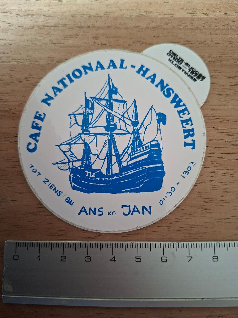 Sticker Hansweert café, Verzamelen, Ophalen of Verzenden, Zo goed als nieuw, Overige typen