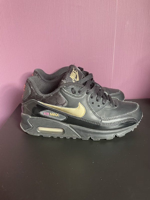 Nike Air Max 90 - Zwart /goud, Verzenden, Zwart, Nike, Sneakers of Gympen