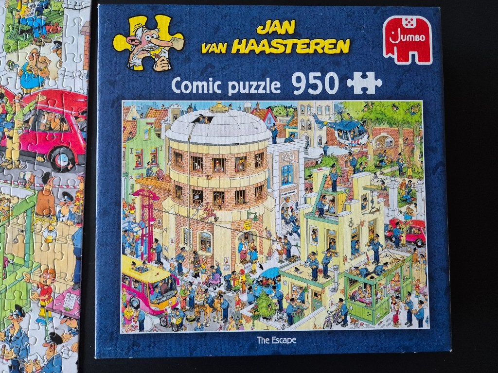 Puzzel Jan van Haasteren 950 Escape, Ophalen of Verzenden, 500 t/m 1500 stukjes, Zo goed als nieuw, Legpuzzel