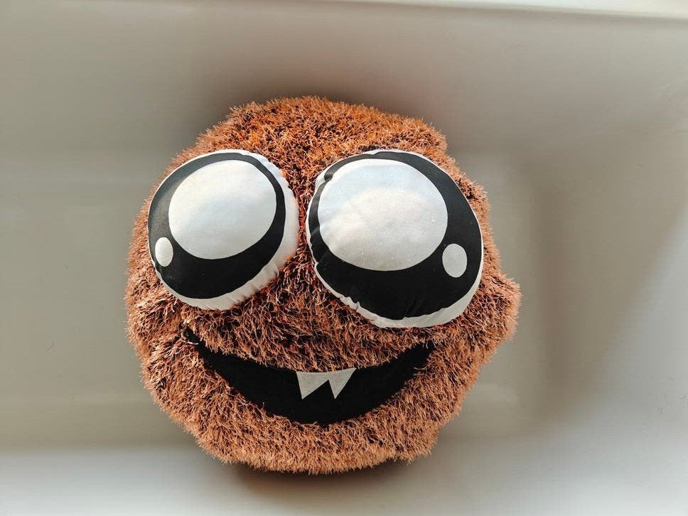 Groot harig rond knuffel monster, Ophalen of Verzenden, Gebruikt