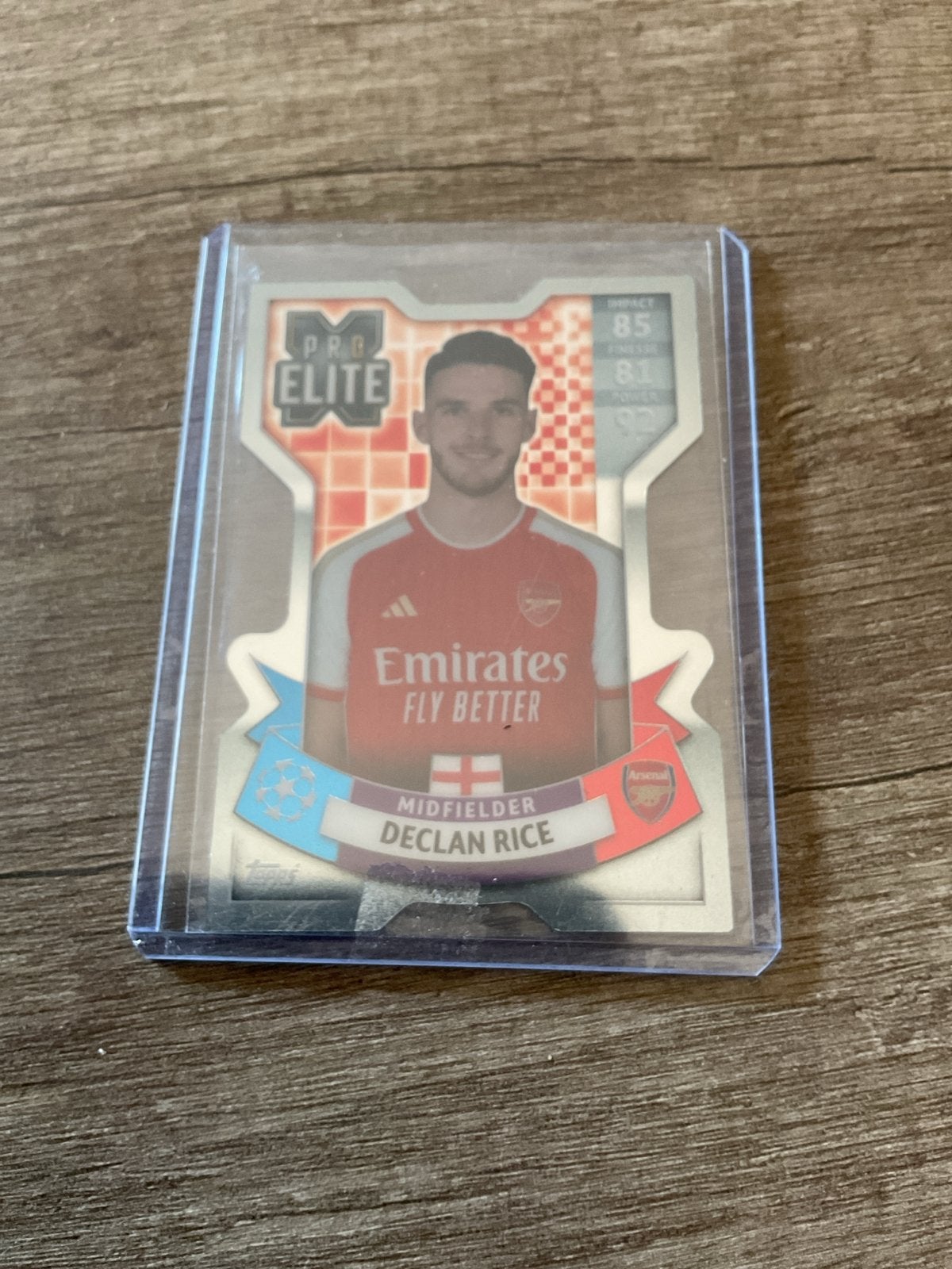 Pro Elite Voetbalplaatje Declan Rice Arsenal Topps, Ophalen of Verzenden, Zo goed als nieuw, Buitenlandse clubs, Poster, Plaatje of Sticker