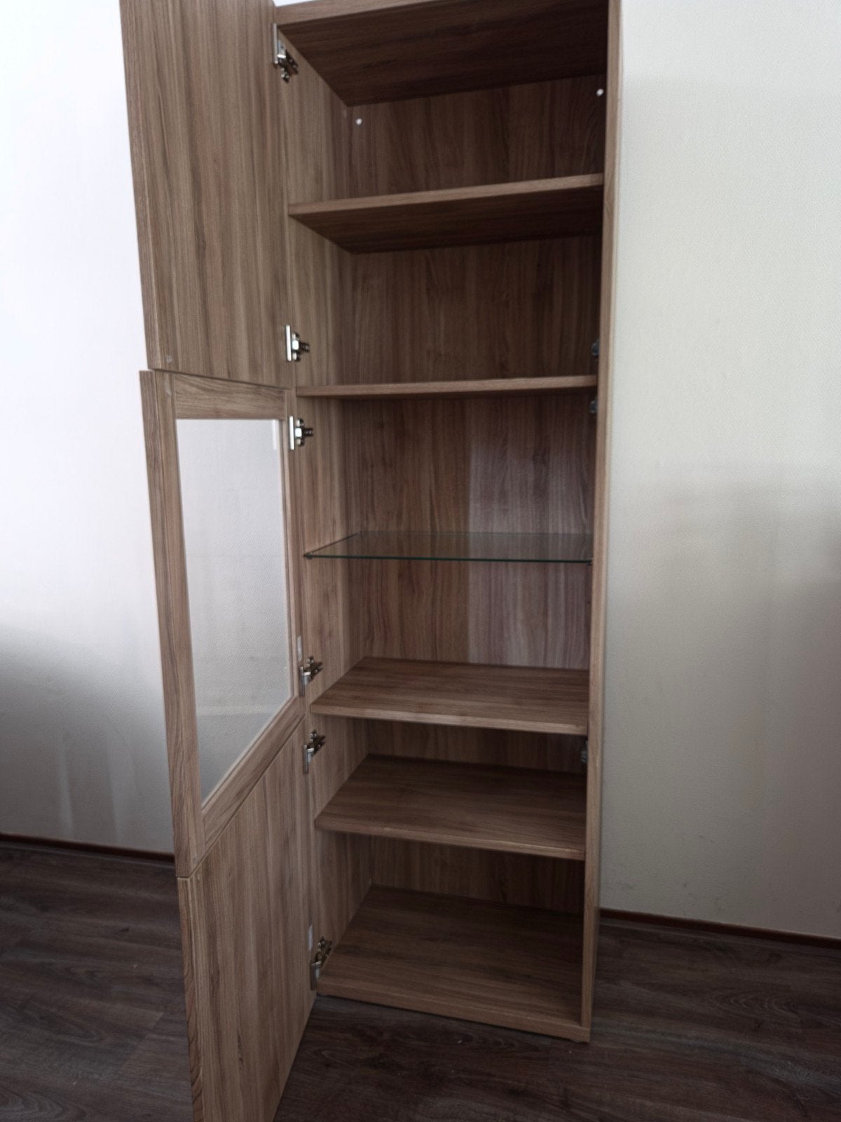 IKEA BESTÅ Kast met glazen deur en planken - 60x42x193 cm, Ophalen, Zo goed als nieuw
