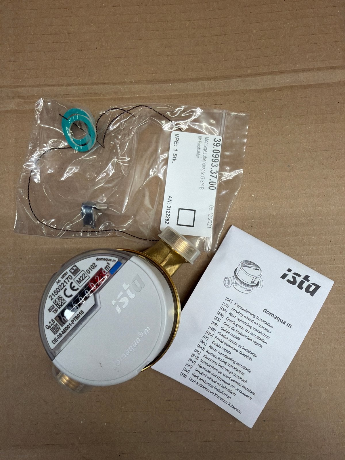 Ista Domaqua M Watermeter - Nieuw in doos, Nieuw, Ophalen of Verzenden, Nvt, Nvt
