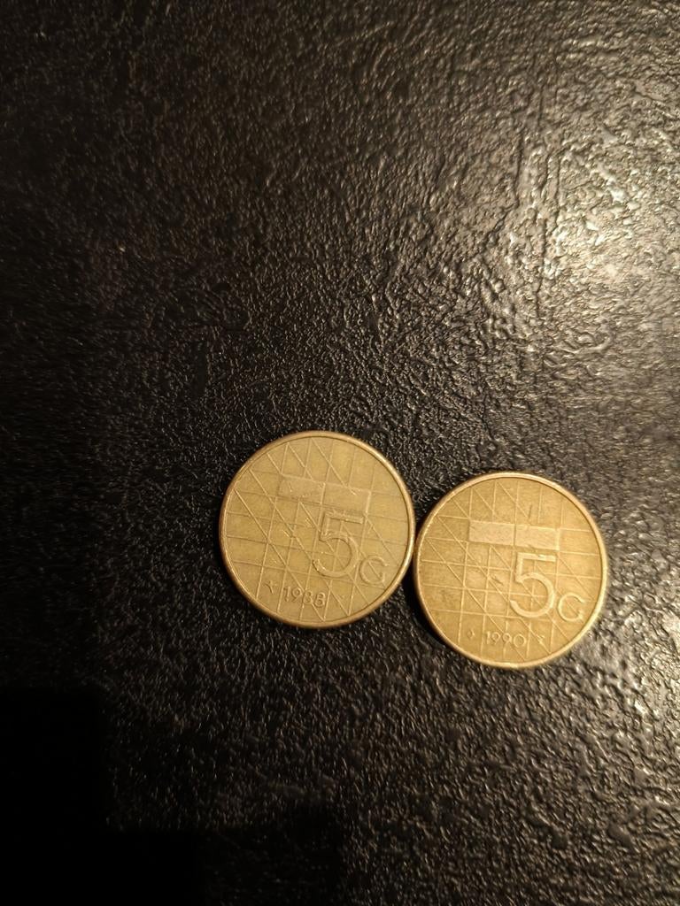 5 gulden munten 1988 en 1990, Ophalen of Verzenden