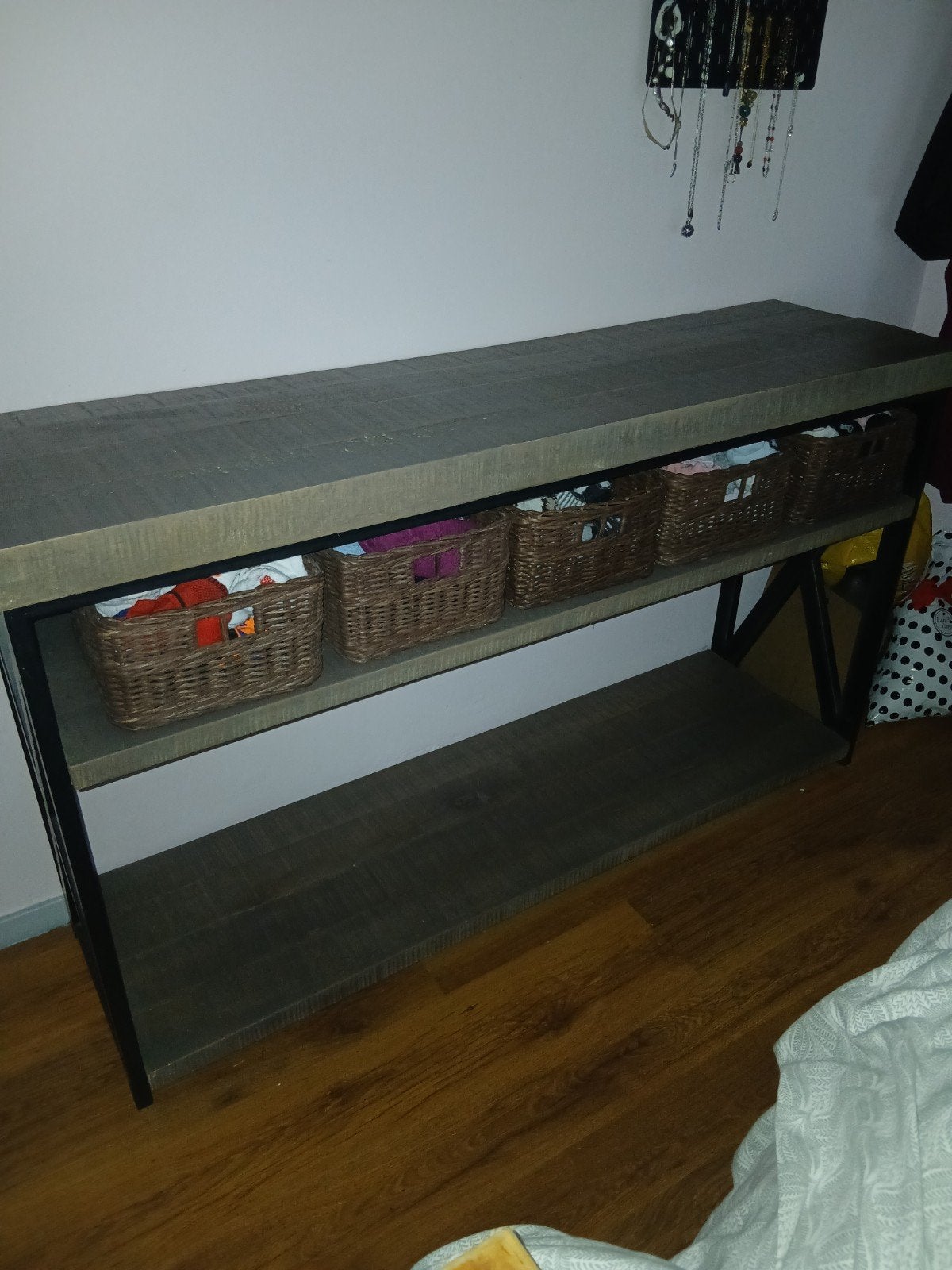 Sidetable met stalen poten - 140x40x80 cm, Ophalen, 25 tot 50 cm, Rechthoekig, 100 tot 150 cm
