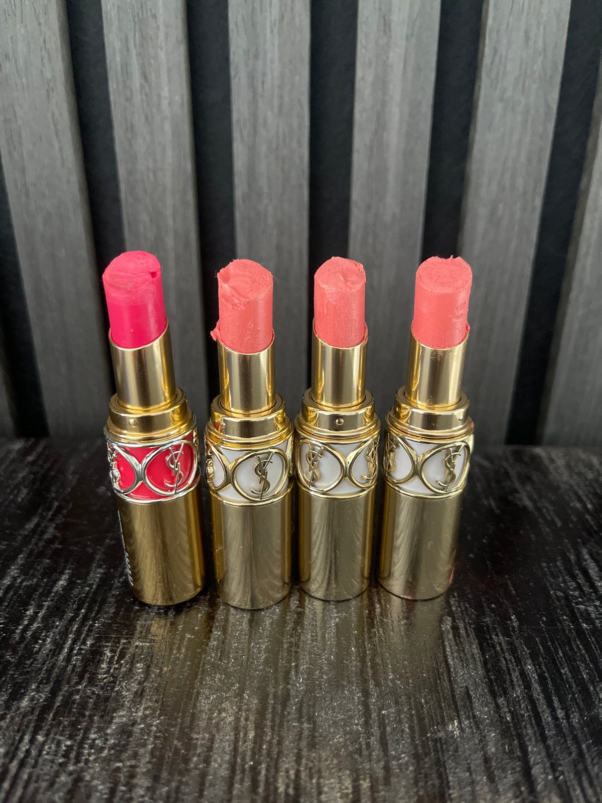 Yves Saint Laurent Rouge Volupté Shine Lippenstift Set, Gebruikt, Lippen, Verzenden, Make-up