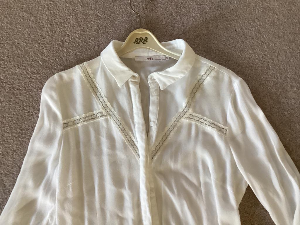 Aaiko, viscose blouse, blinde sluiting, maat: M, Ophalen of Verzenden, Zo goed als nieuw, Maat 38/40 (M)