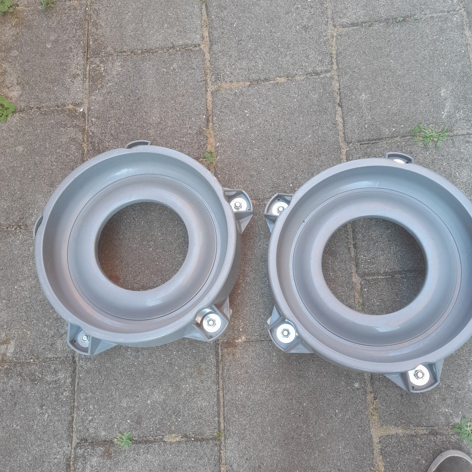 2x Plantenroller / Bloempotroller - Grijs, Ophalen, Gebruikt, Grijs, Kunststof