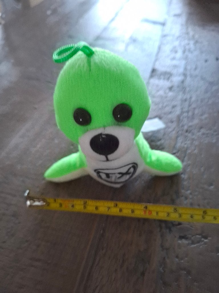 Zeehond knuffel - neon groen - Kopen Creatief - ca. 20 cm, Ophalen of Verzenden, Zo goed als nieuw, Overige typen