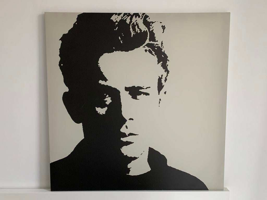 Canvas schilderij James Dean, Ikea, 90x90cm, Huis en Inrichting, Woonaccessoires | Schilderijen, Tekeningen en Foto's, Zo goed als nieuw