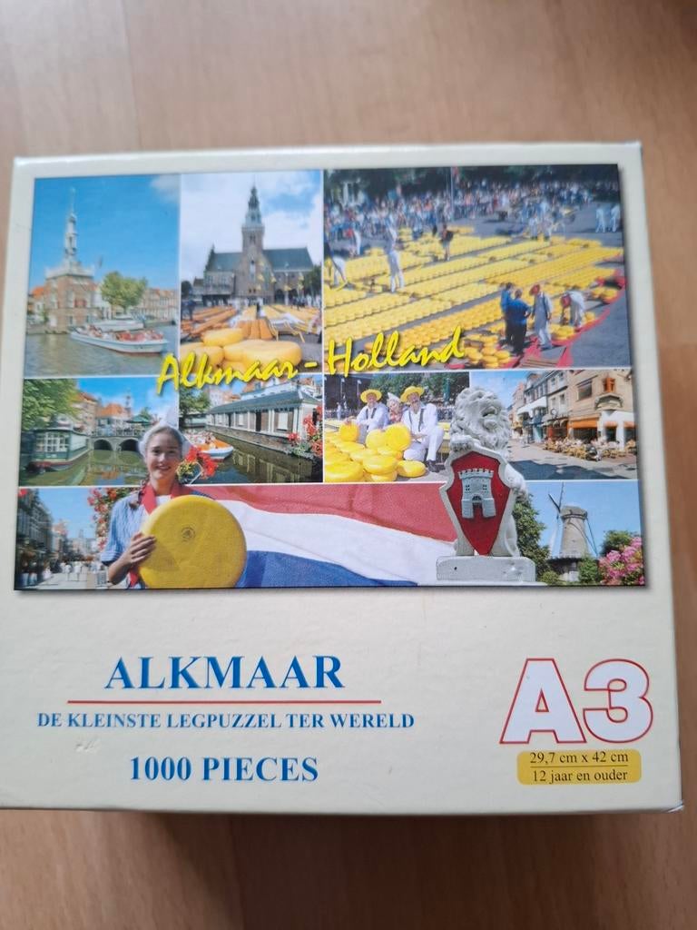 Legpuzzel Alkmaar Holland 1000 stukjes A3 formaat, Ophalen of Verzenden
