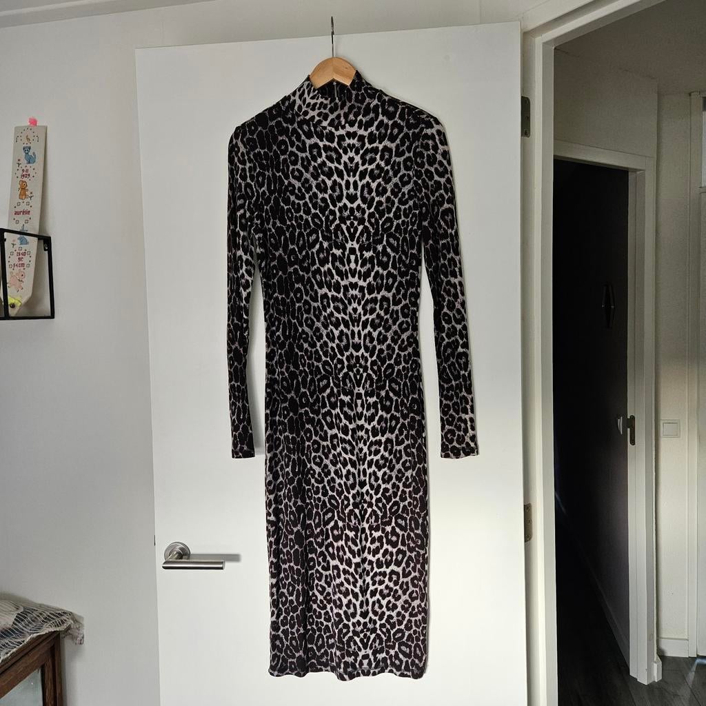 Alix the Label panterjurk maat M, Kleding | Dames, Maat 38/40 (M), Alix the label, Zwart, Ophalen of Verzenden