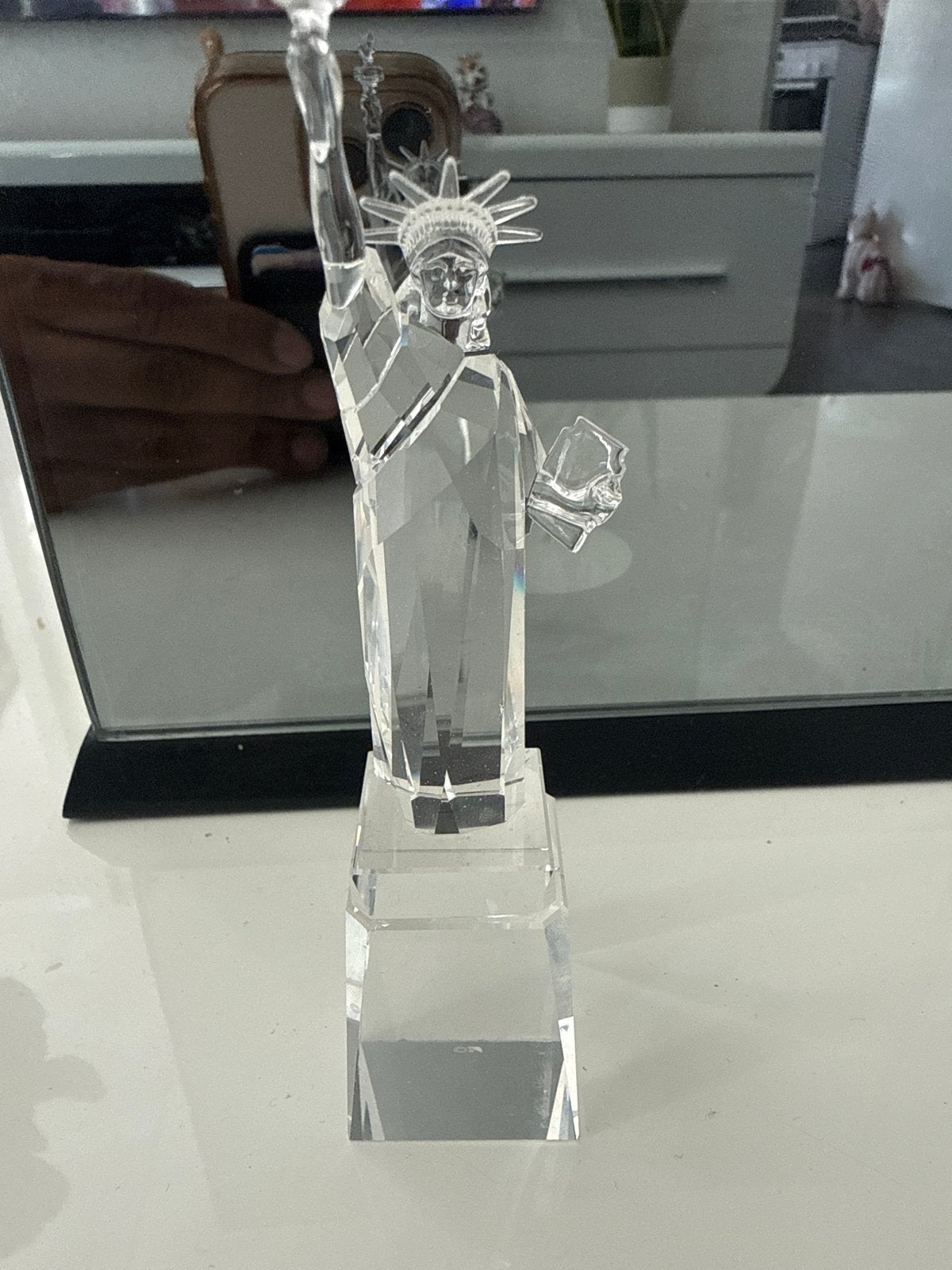 Kristallen Vrijheidsbeeld Decoratie, Verzenden, Zo goed als nieuw, Modern, Wit