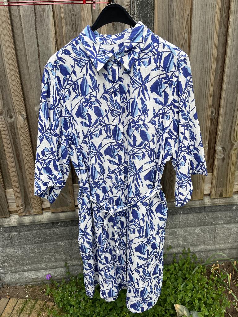 Jurk blauw-wit XL zgan, Kleding | Dames, Jurken, Blauw, Maat 46/48 (XL) of groter, Ophalen of Verzenden, Zo goed als nieuw