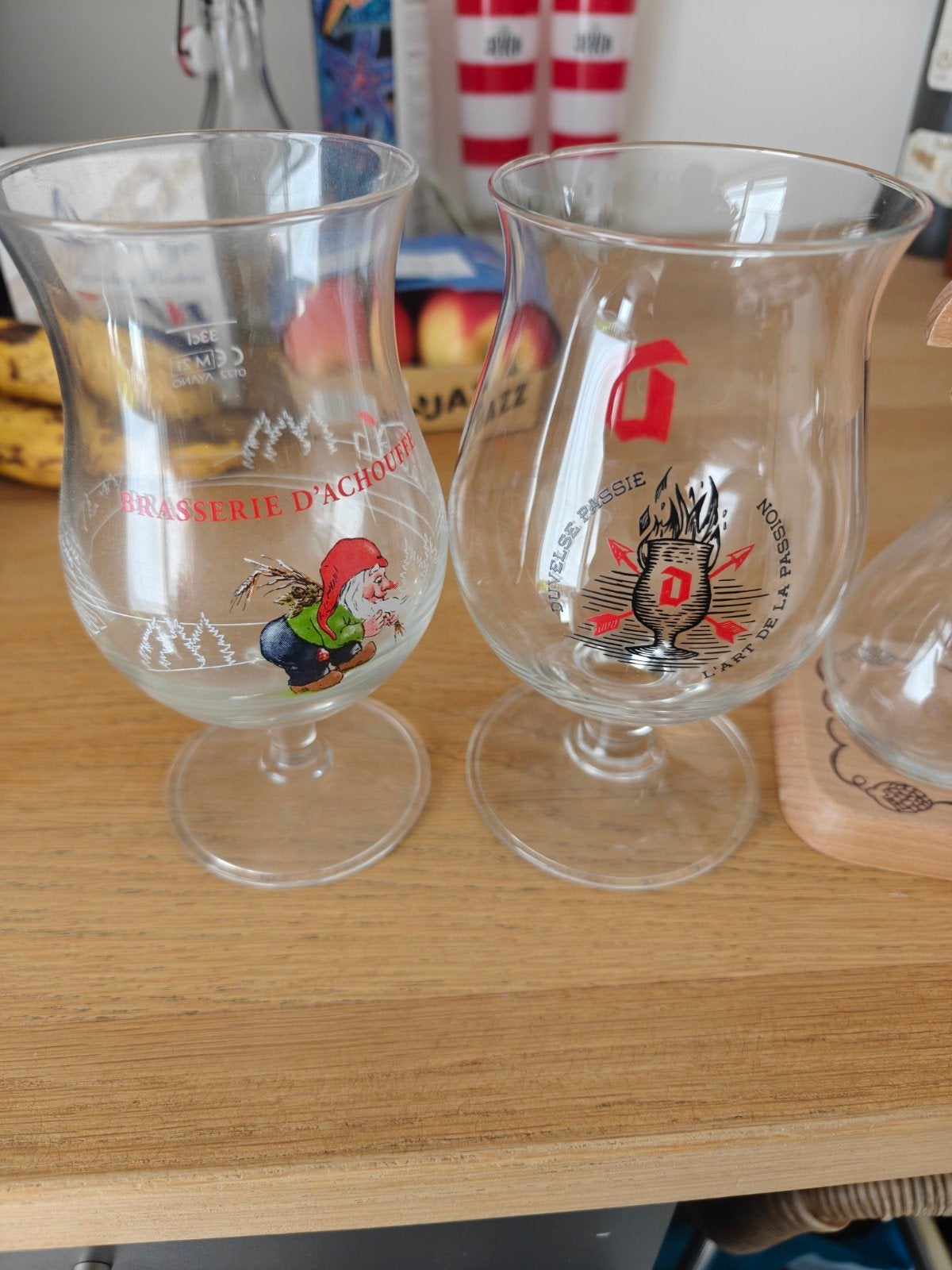 Verschillende bierglazen, Pauwel Kwak, Duvel, La Chouffe, Ophalen, Zo goed als nieuw, Bierglas