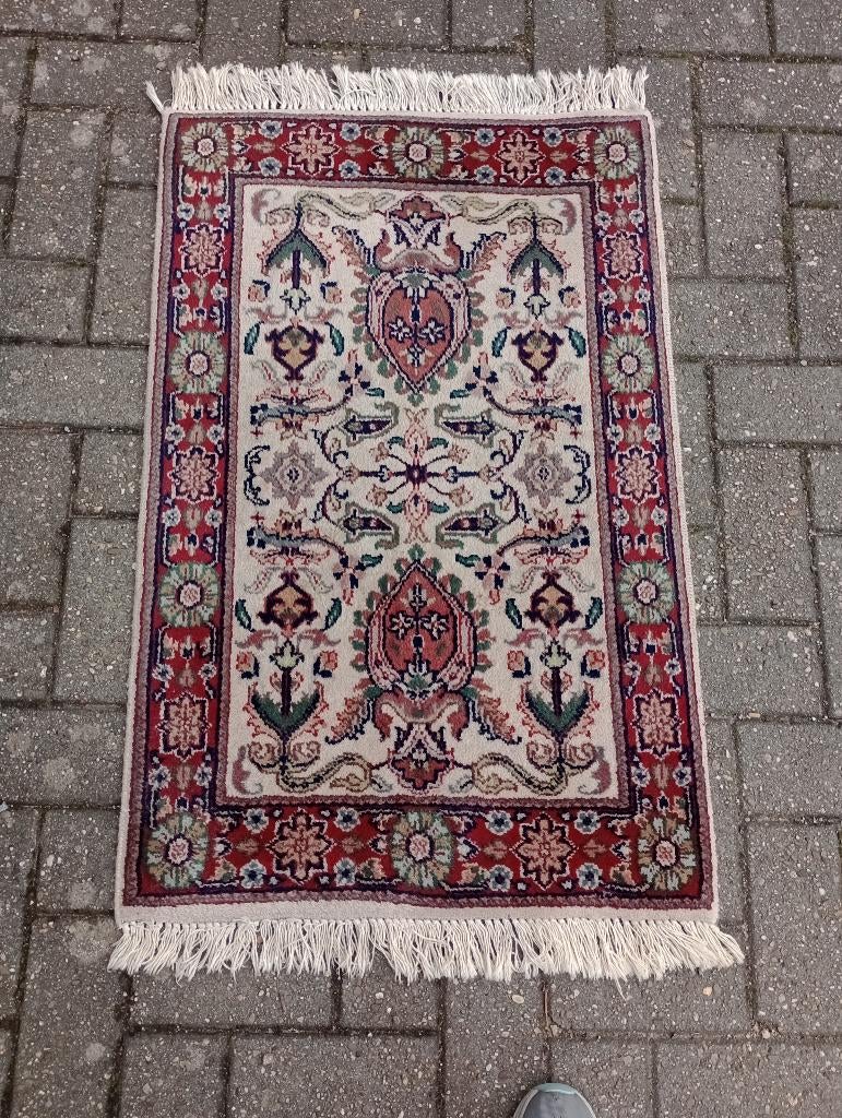 Mooi oosters tapijt, Gebruikt, 50 tot 100 cm, Blauw, Rechthoekig