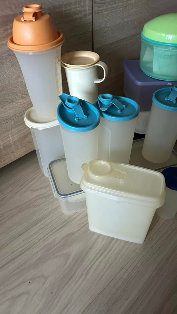 Diverse Tupperware set - Zeer goede staat, Huis en Inrichting, Keuken | Tupperware, Ophalen, Zo goed als nieuw, Blauw, Bak of Kom