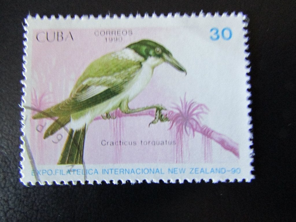 Postzegel Vogel: Grijsrug-Orgelvogel uit Cuba, Ophalen of Verzenden, Gestempeld, Dier of Natuur