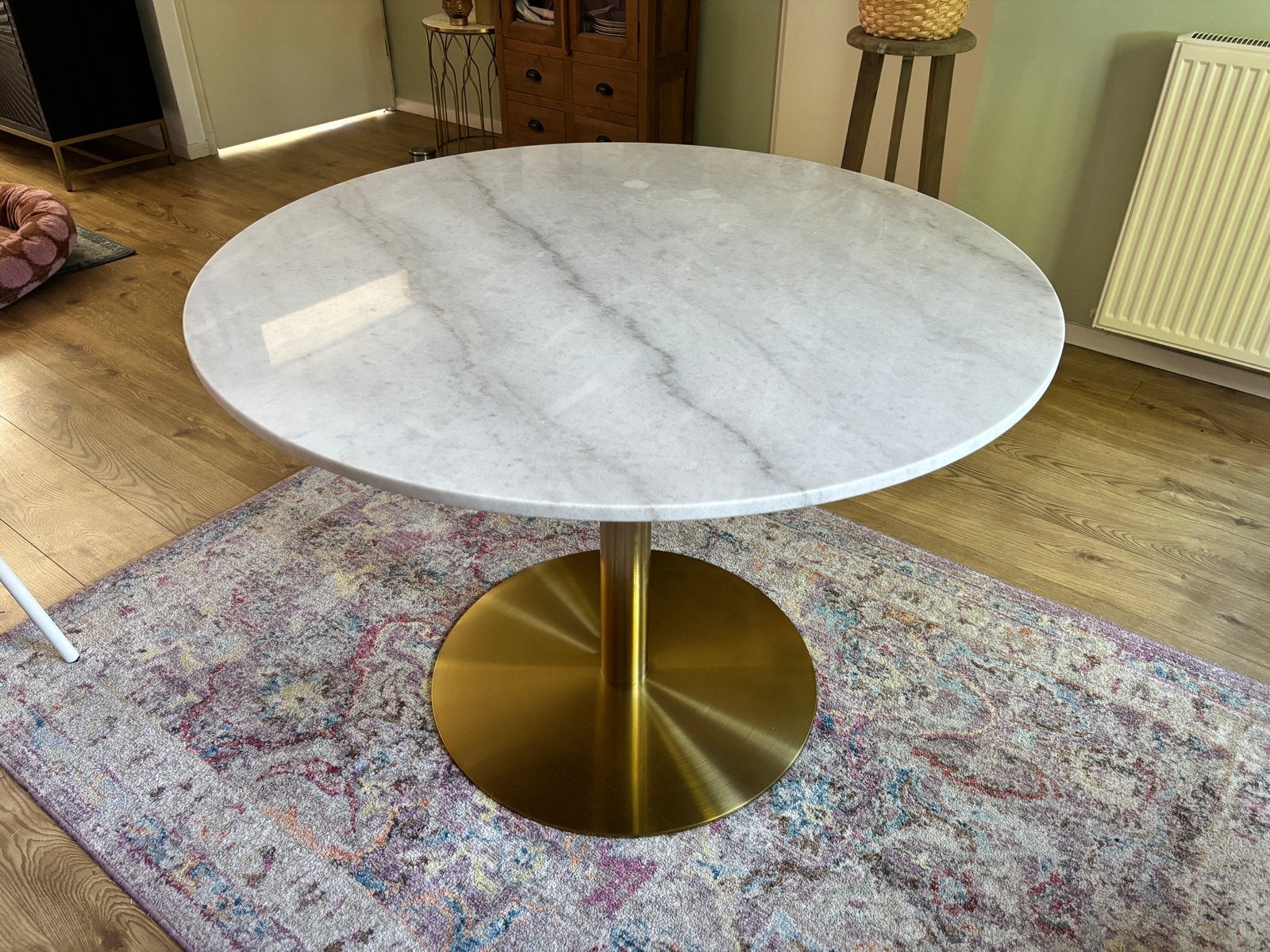 Ronde marmeren eettafel van Fonq, Ophalen, Overige materialen, Gebruikt, 50 tot 100 cm