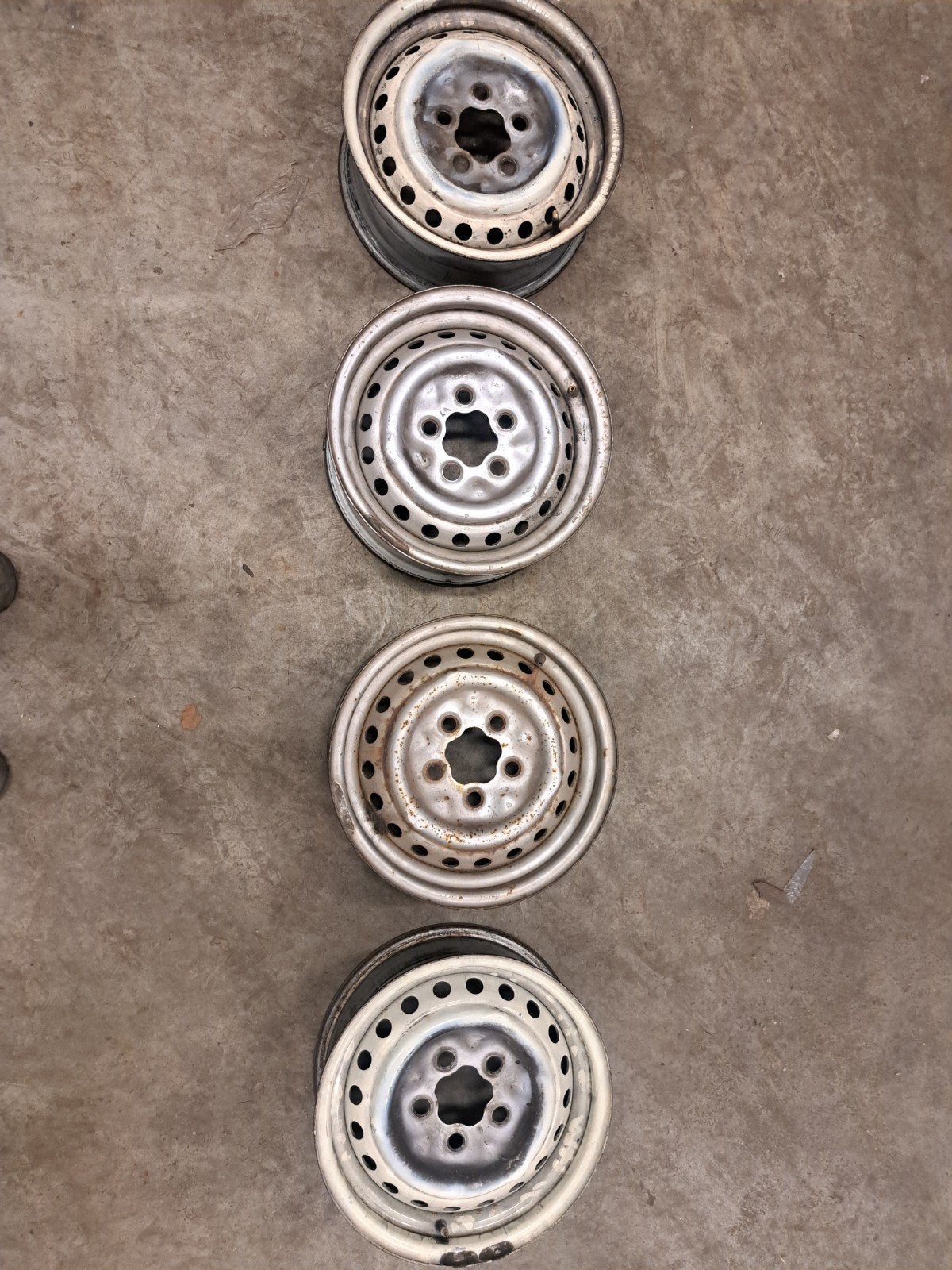 VW T2 T3 Velgen - Set van 4 stalen velgen, Auto-onderdelen, Ophalen, 14 inch, Gebruikt, Velg(en)