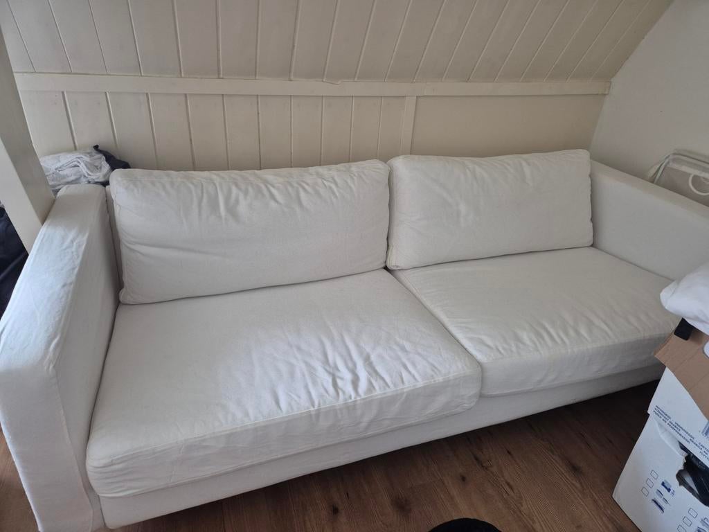 Hagelwitte bank Karlstad Ikea 2,5 zits, Ophalen of Verzenden