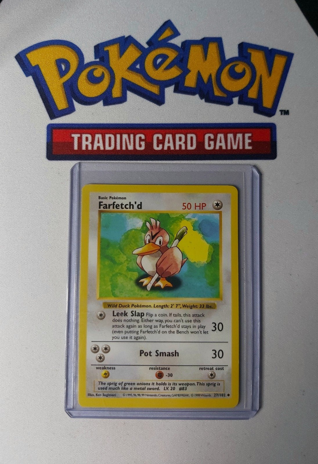Shadowless Farfetch'd, Base Set 1999, Ophalen of Verzenden, Zo goed als nieuw, Losse kaart