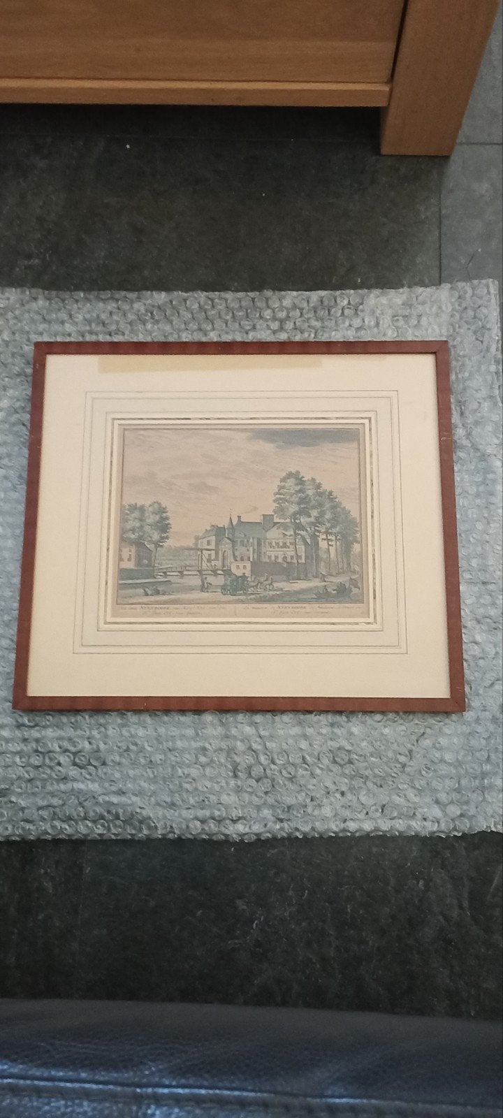 Antieke Gravure Kasteel Nijenrode - Daniel Stoopendaal, 31 cm, 35 cm, Ophalen of Verzenden, Gravure