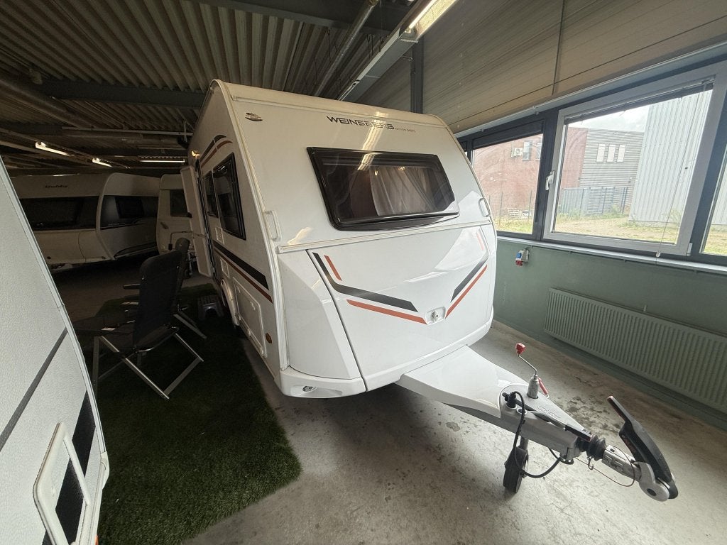 Weinsberg CaraOne 390 QD Lichtgewicht 4 Pers. BJ19, Caravans en Kamperen, Overige merken, Kachel, Bedrijf, Treinzit