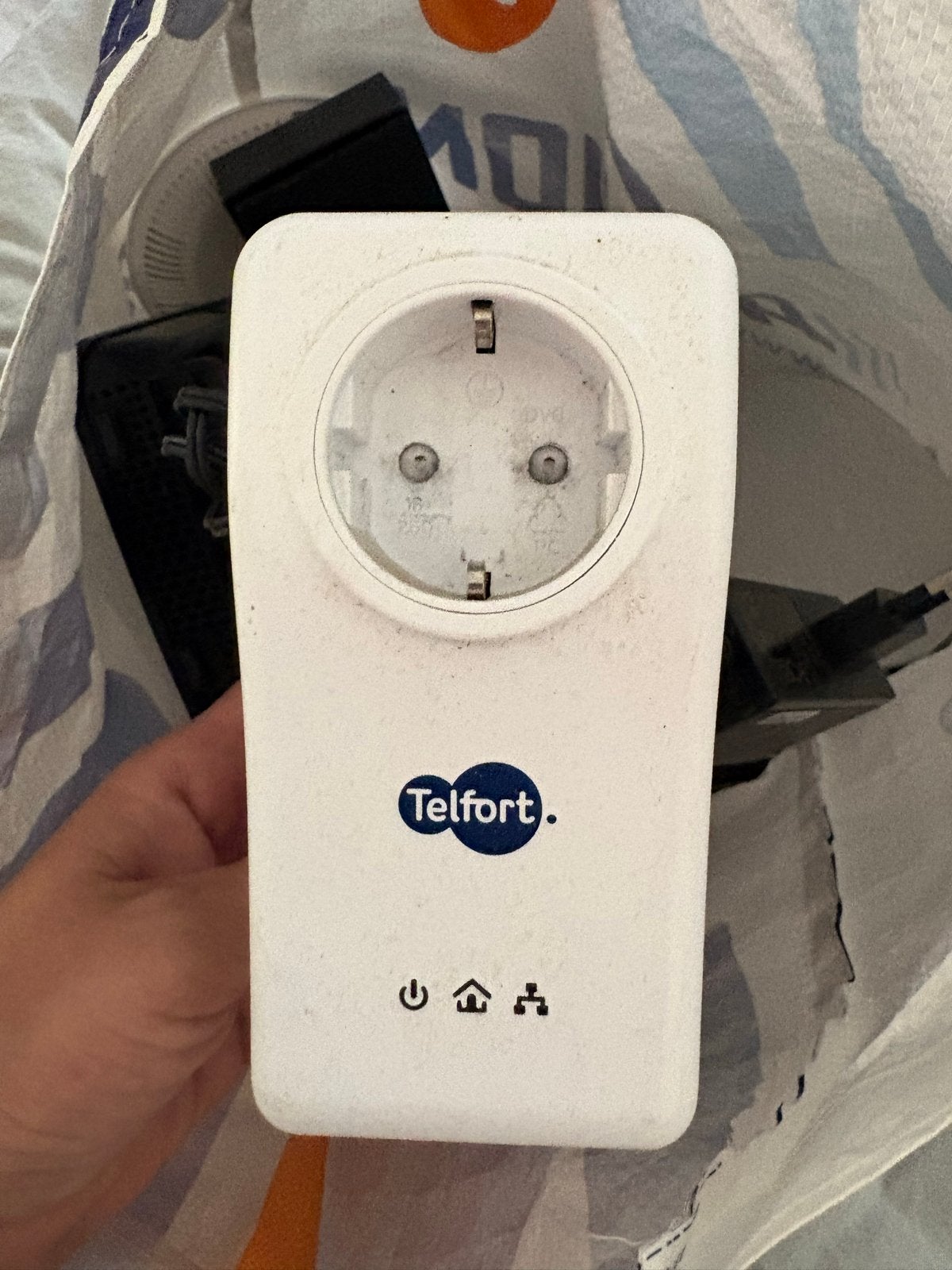 Telfort/KPN Powerline Adapter met stopcontact, Ophalen, Gebruikt