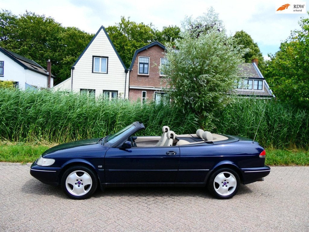 Saab 900 Cabrio 2.5 V6 SE 170pk Automaat Clima Leder Keurige, Gebruikt, Cabriolet, Leder, 1600 kg