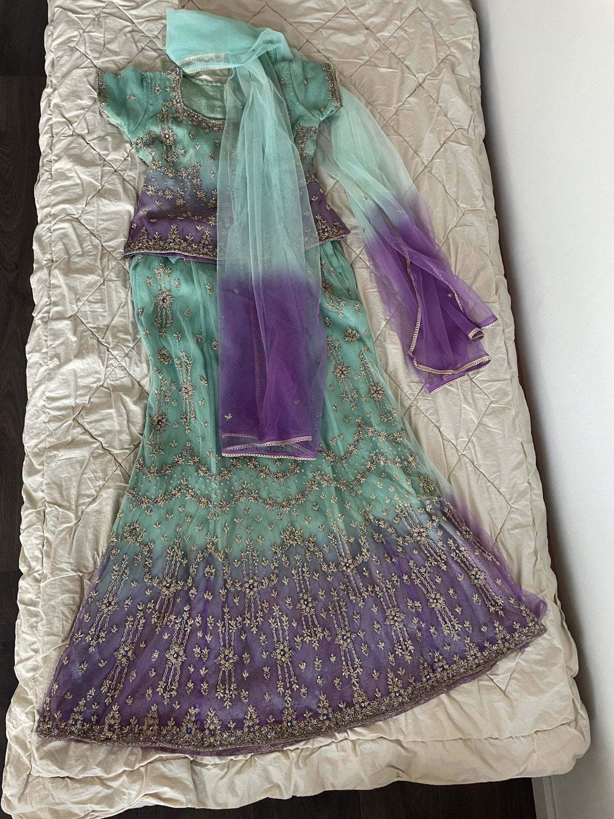 Y2k lehenga new - indiase jurk, Nieuw, Ophalen, Maat 38/40 (M), Onder de knie