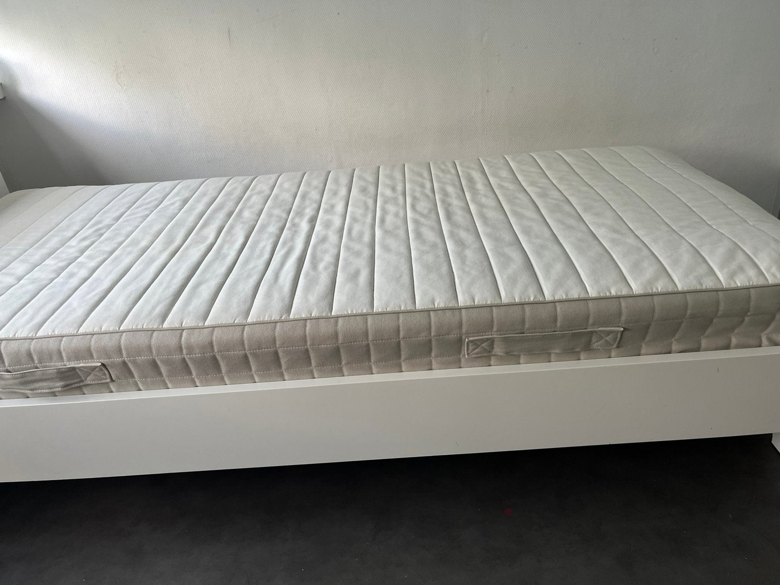 IKEA 1persoonsbed met opberglade en matras en lattenbodem., Ophalen, Gebruikt, 90 cm, Eenpersoons
